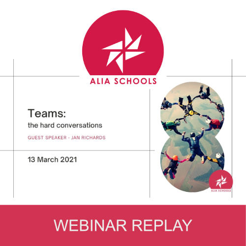 ALIA Schools - Teams: The Hard Conversations (Webinar)
