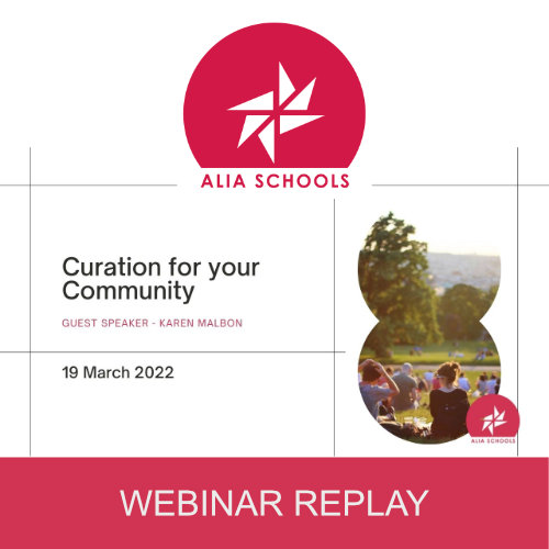 ALIA Schools - Curation for your Community (Webinar)
